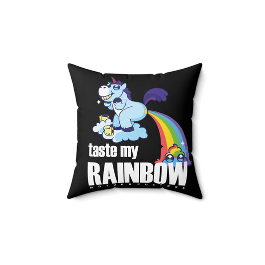 Pillow - Taste My Rainbow - Unicorn - Black