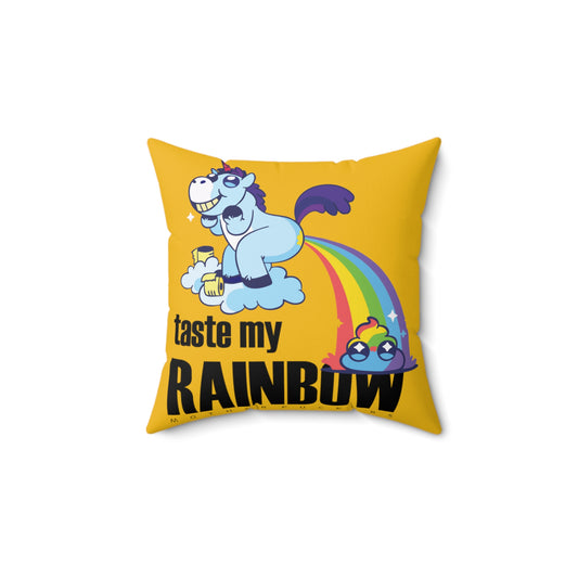 Pillow - Taste My Rainbow - Unicorn - Yellow