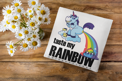 Pillow - Taste My Rainbow - Unicorn - White